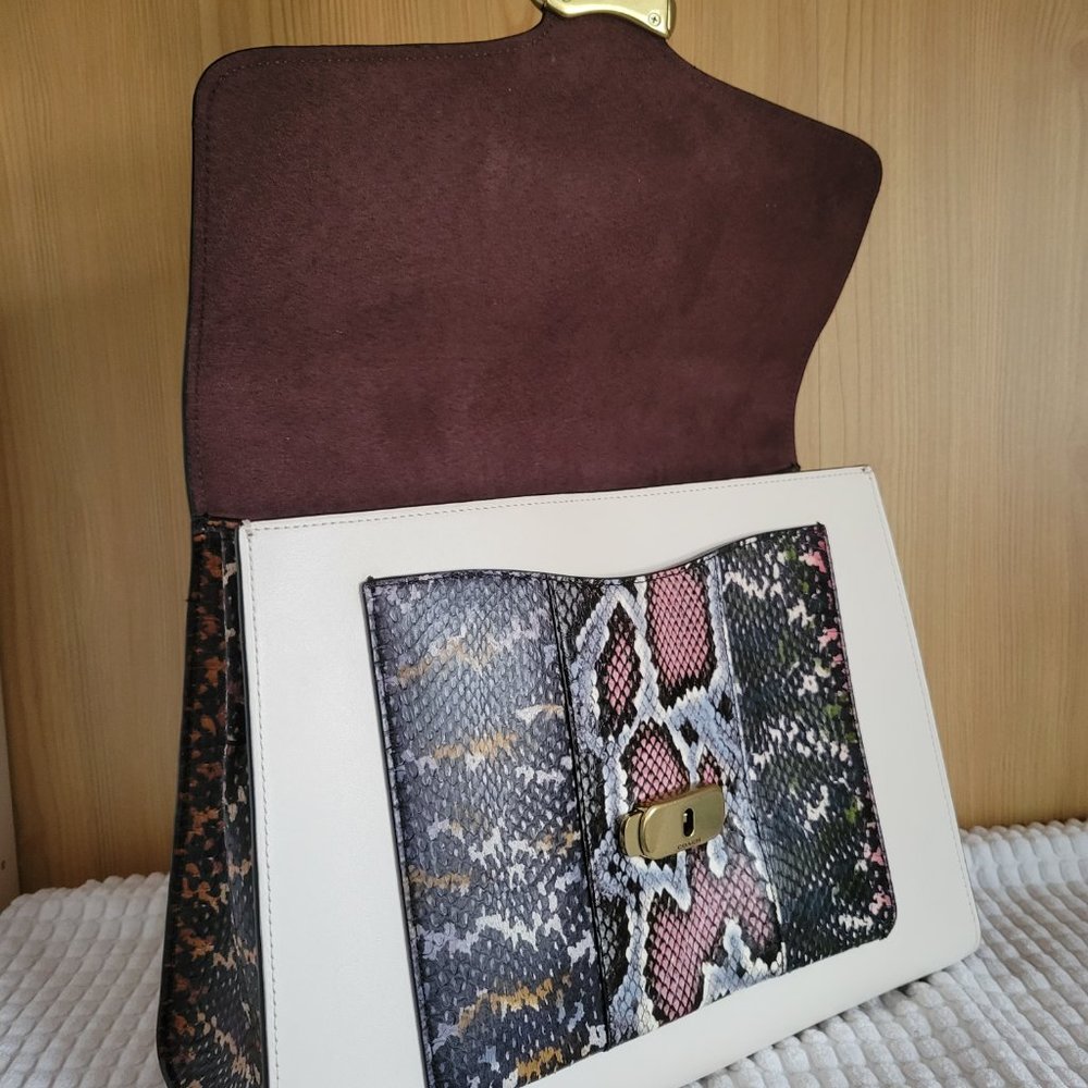 ❤️SOLD❤️ Coach Tabby Top Handle In Colorblock Snakeskin - Picture 2 of 13